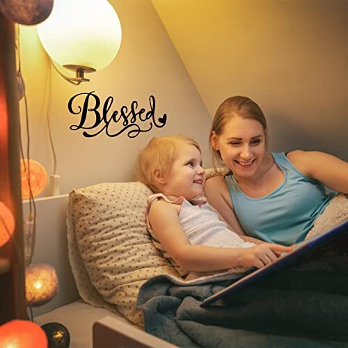 SUPERDANT 1 Pcs PVC Wall Sticker Art Word "" Wall Decals Vinyl Wall Blessed