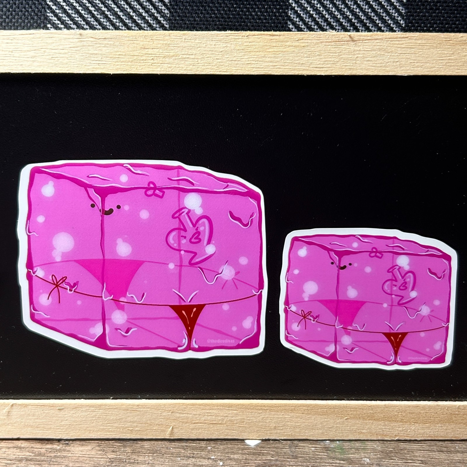 Sticker: Pink Naughty Cube – Gelatinous Cube, Ooze, Dungeons and Dragons, DND