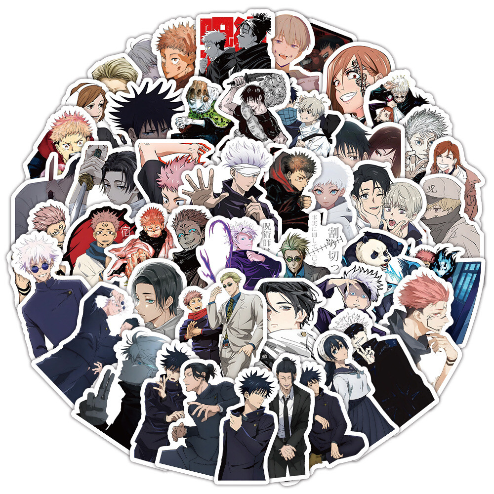 100Pcs Jujutsu Kaisen Anime Cartoon Sticker for Adults Teens Girls Water Bottles
