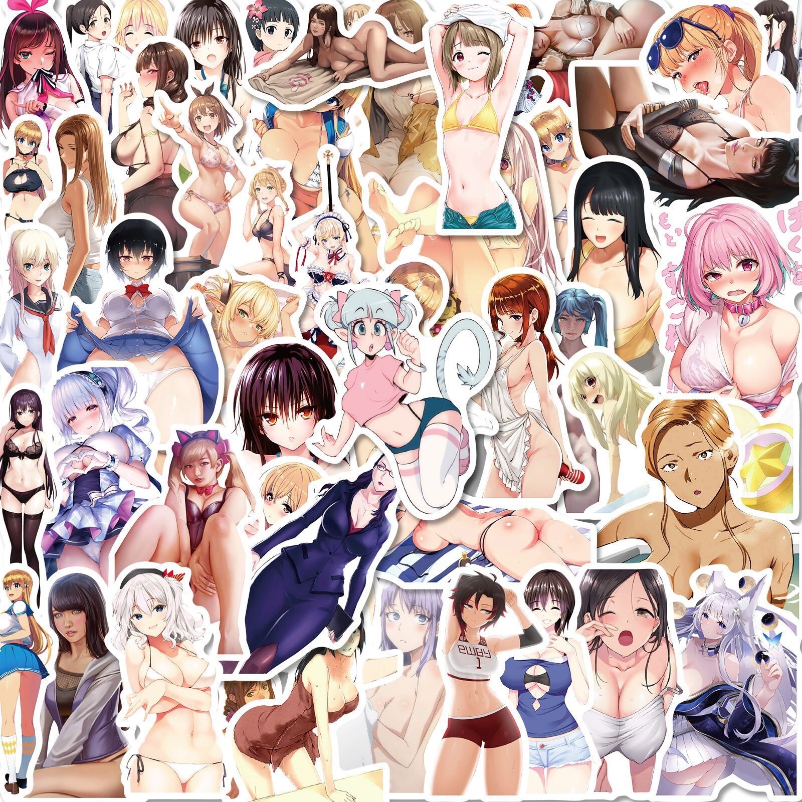 20 Ahegao Sexy Anime Girl Stickers Waifu Decals Laptop Hydro Yeti Free Shipping!