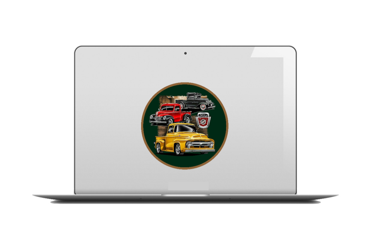 Car Classics "Vintage Ford Trucks" 4" Vinyl Decal Sticker Handcrafted Car Truck