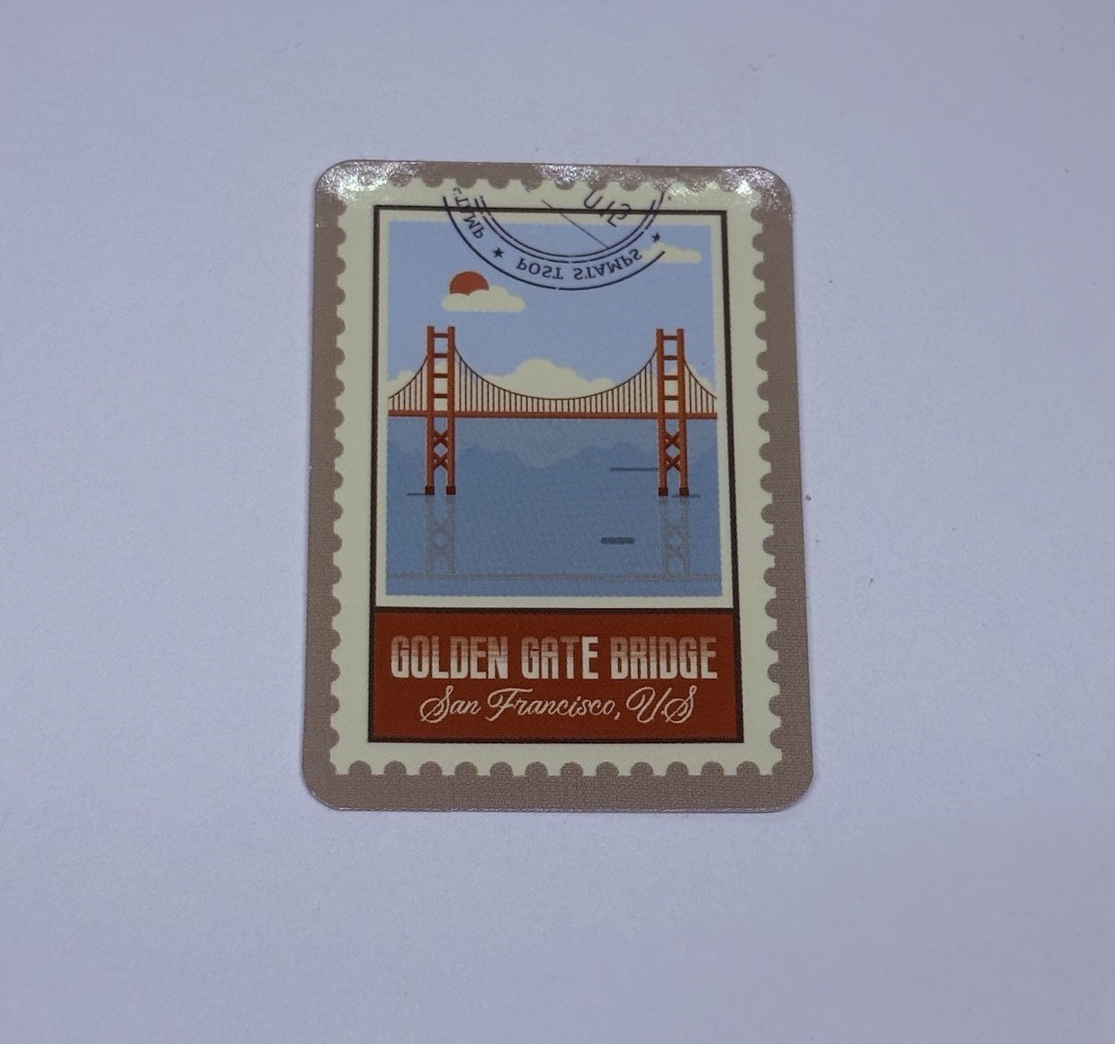 Golden Gate Bridge Postage Stamp Novelty Sticker Vinyl Decal Travel Cool Art Tc9