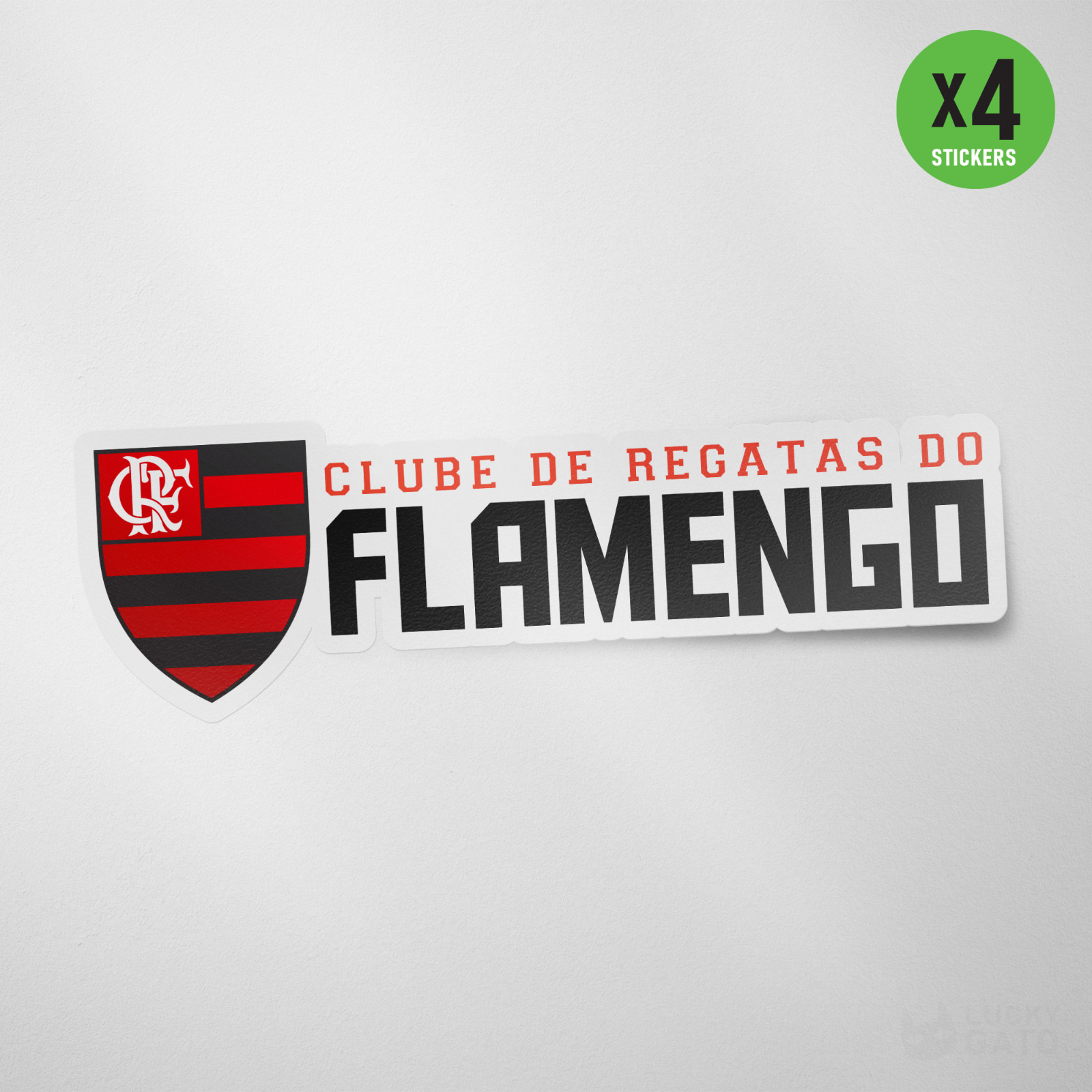 4 Pack – Flamengo Brazil Vinyl Sticker Decal Adesivo Rubro Negro Rio Regatas
