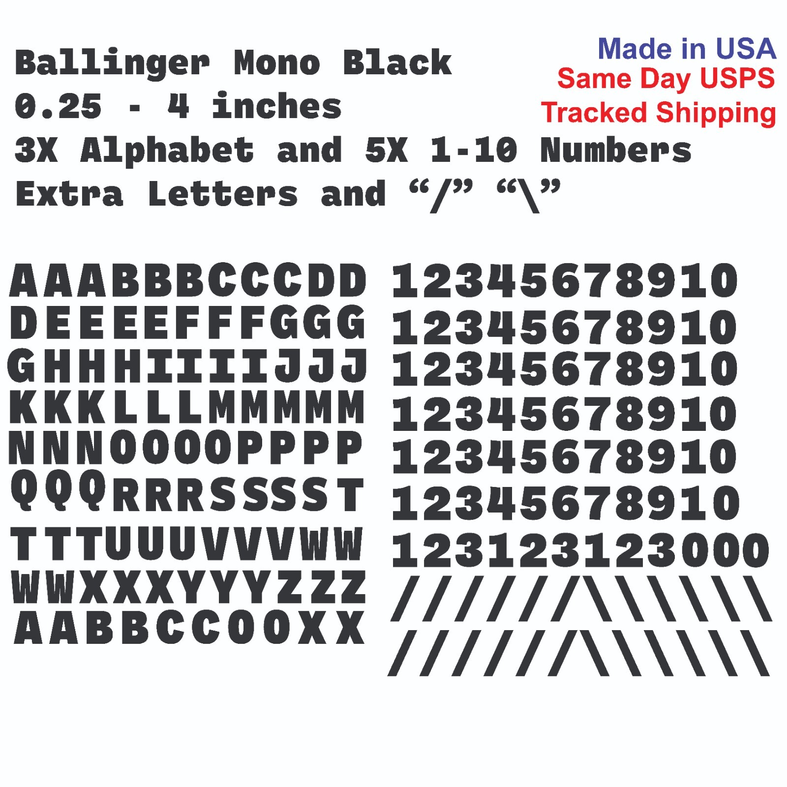 3XAlphabet A-Z & 1-10 Vinyl Decal Numbers – Mailbox, Shop, Wall, Address, Locker