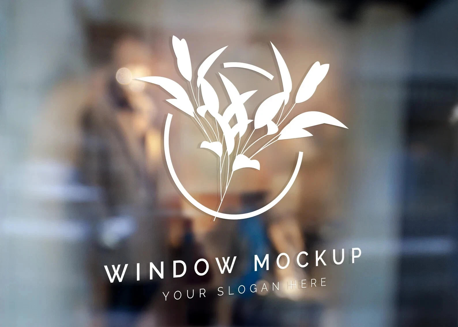 VΛ Custom Store Window Mockup Decal Logo Sticker Business Sign Peel & Stick