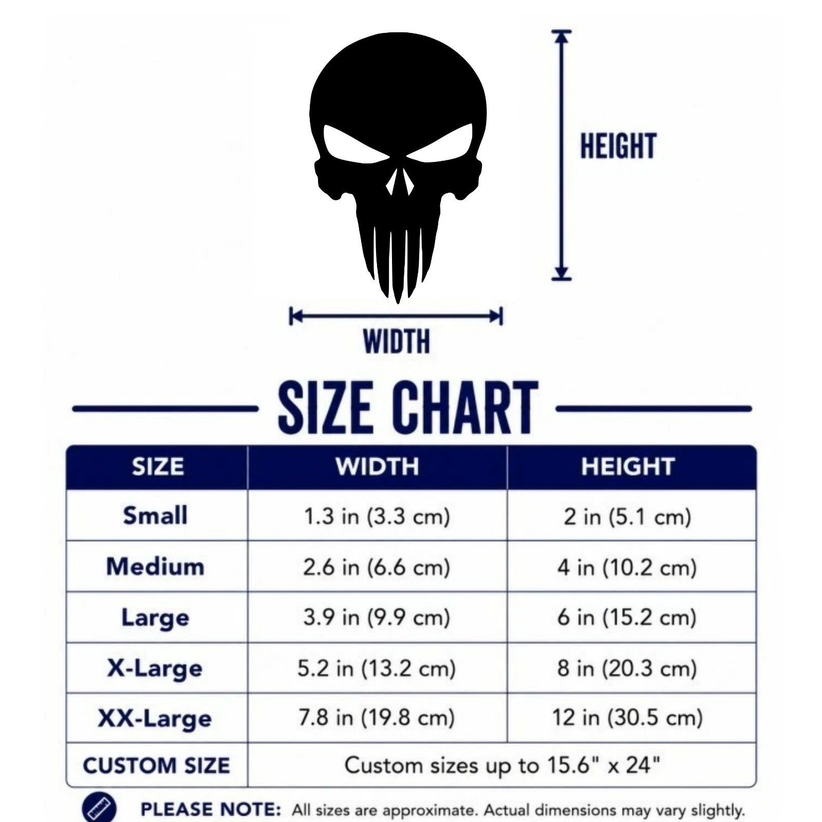 The Punishment Skull V2 Vinyl Sticker Decal – US MADE – Car Truck decal Jeep DC