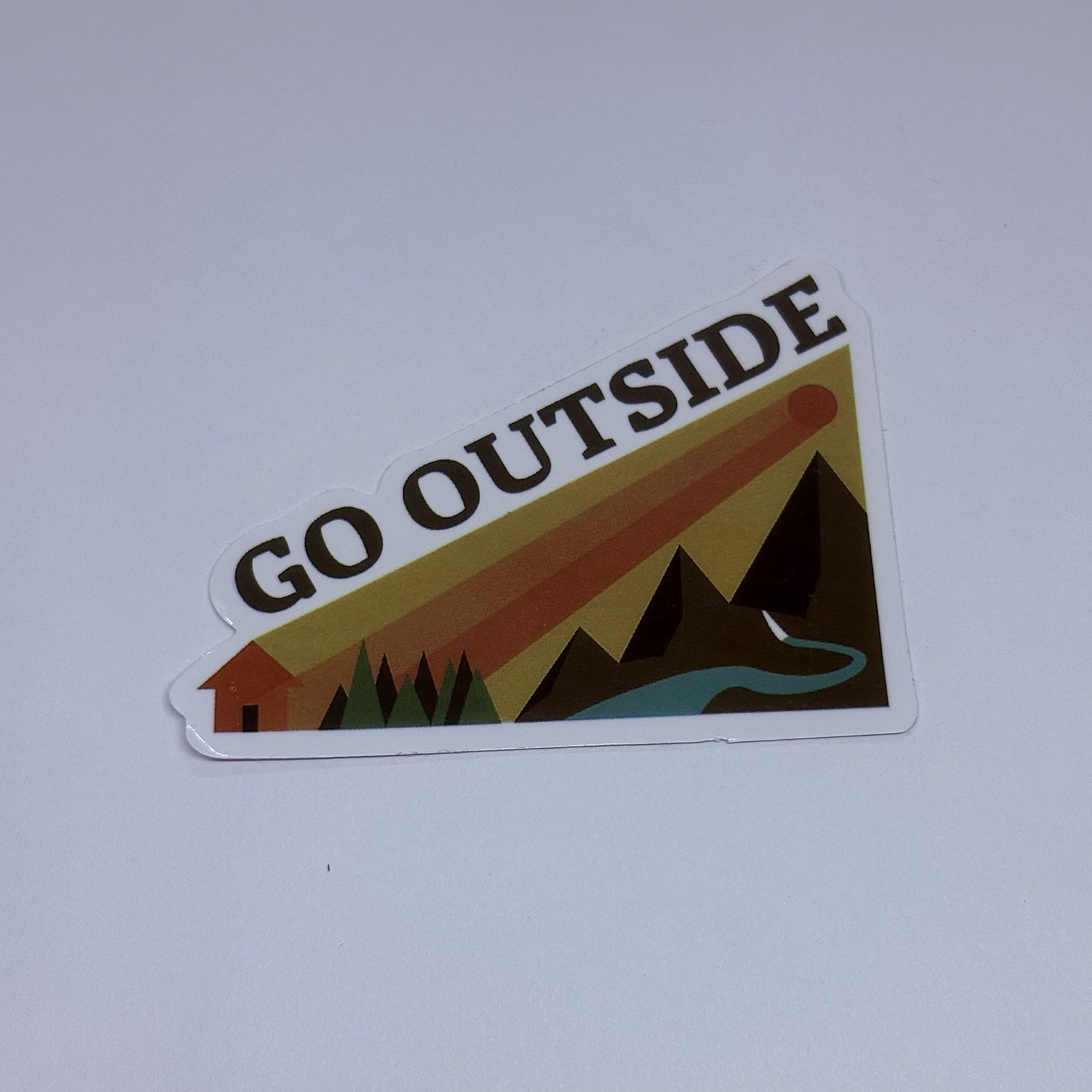 “Go Outside” Sticker Mountain Hiking Outdoor Travel Decal Vinyl Art Decor P4