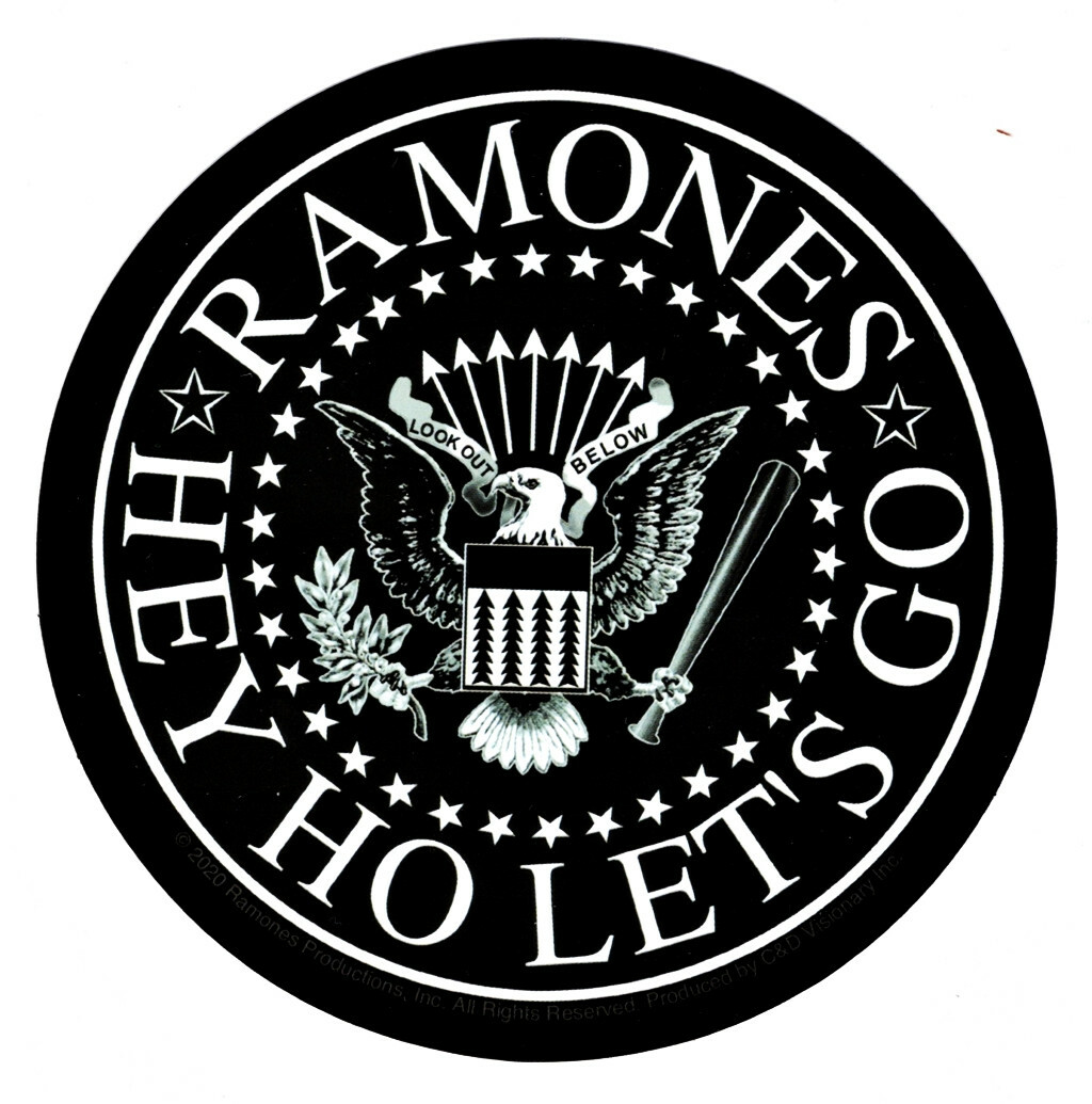 RAMONES, HEY HO LETS GO Sticker Decal Punk Rock Rock and Roll Classic Rock