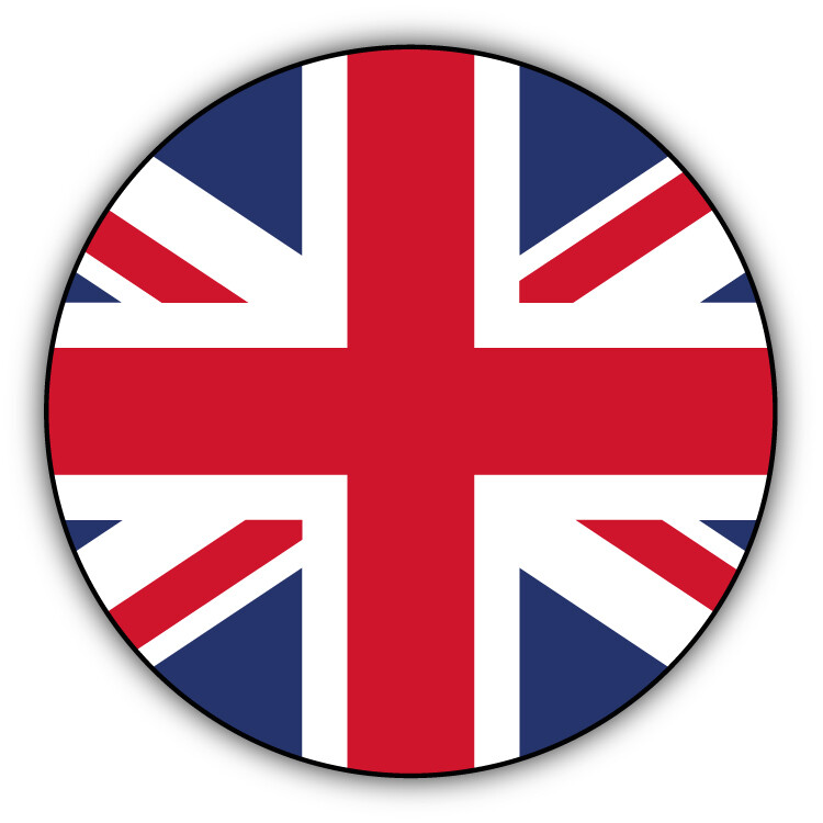United Kingdom Round Flag Car Bumper Sticker Decal
