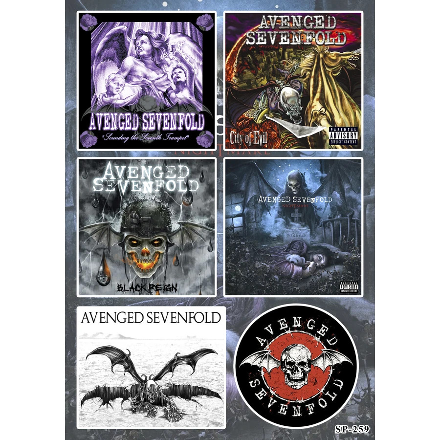 Avenged Sevenfold Sticker Pack City of Evil Nightmare Sounding the 7th Trumpet