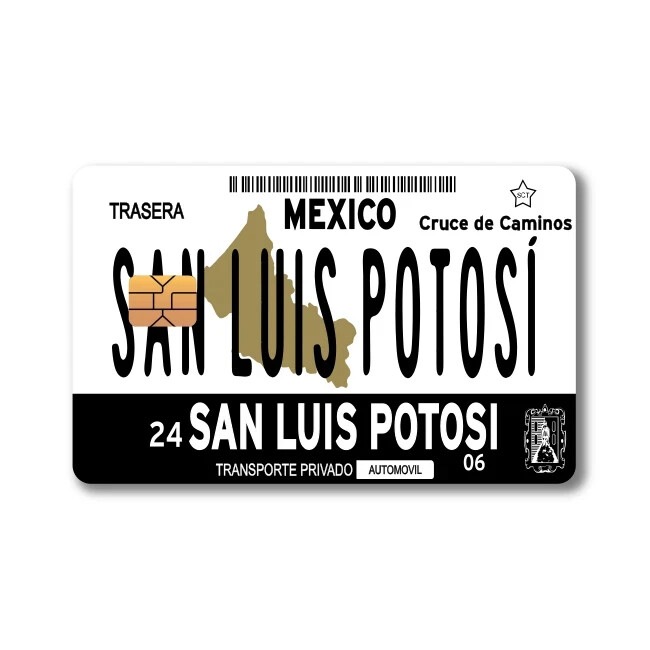 Mexican License Plate Sticker (4-Pack) | CHOOSE STATE | Mexico Placa Card Skin D