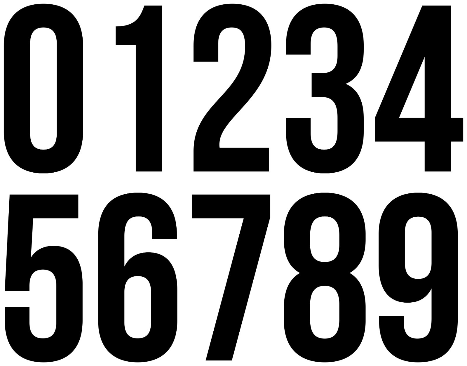 Large Storefront Address Numbers Vinyl Decal Window Bebas Neue Font