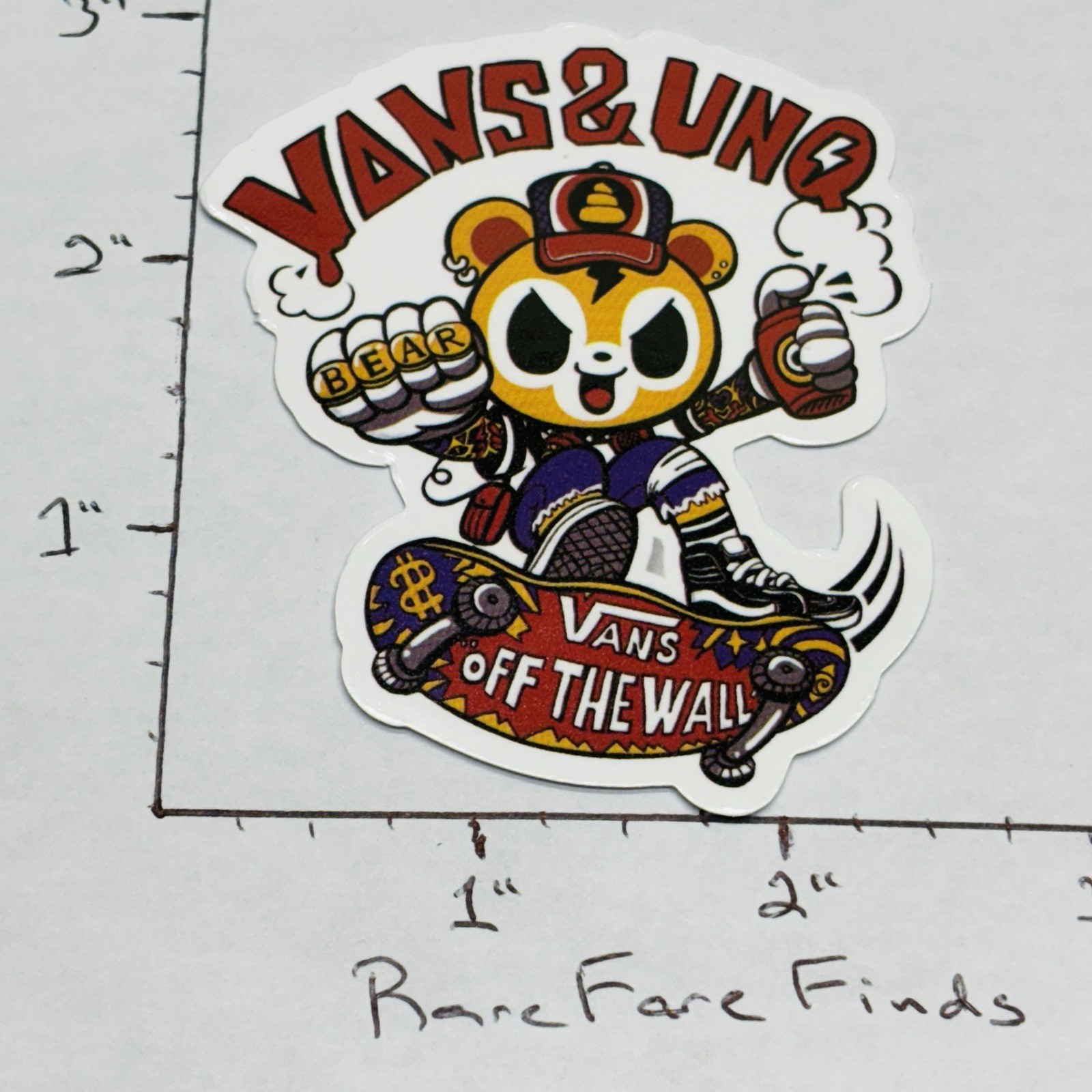 NEW‼ Vans & Unq Bear Off the Wall Skateboard Vinyl Decal Sticker • w/ Tracking‼