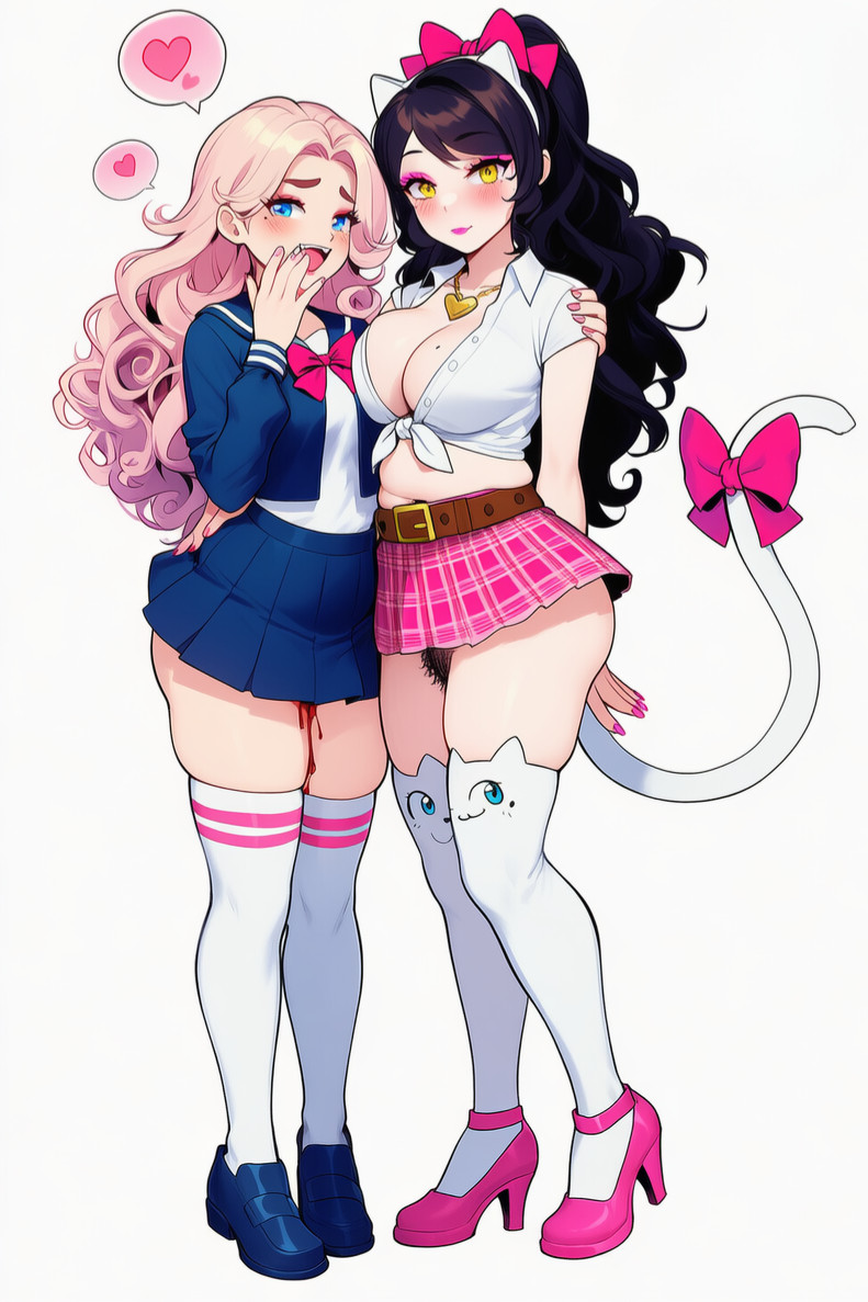 cute anime waifu girls sticker high gloss finish sticker print