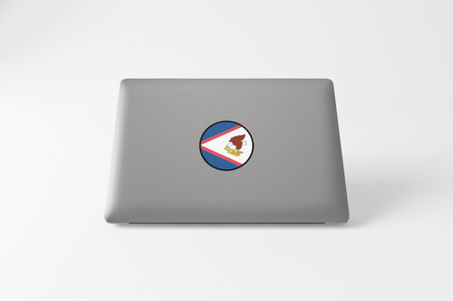 American Samoa Flag Circle Sticker Decal