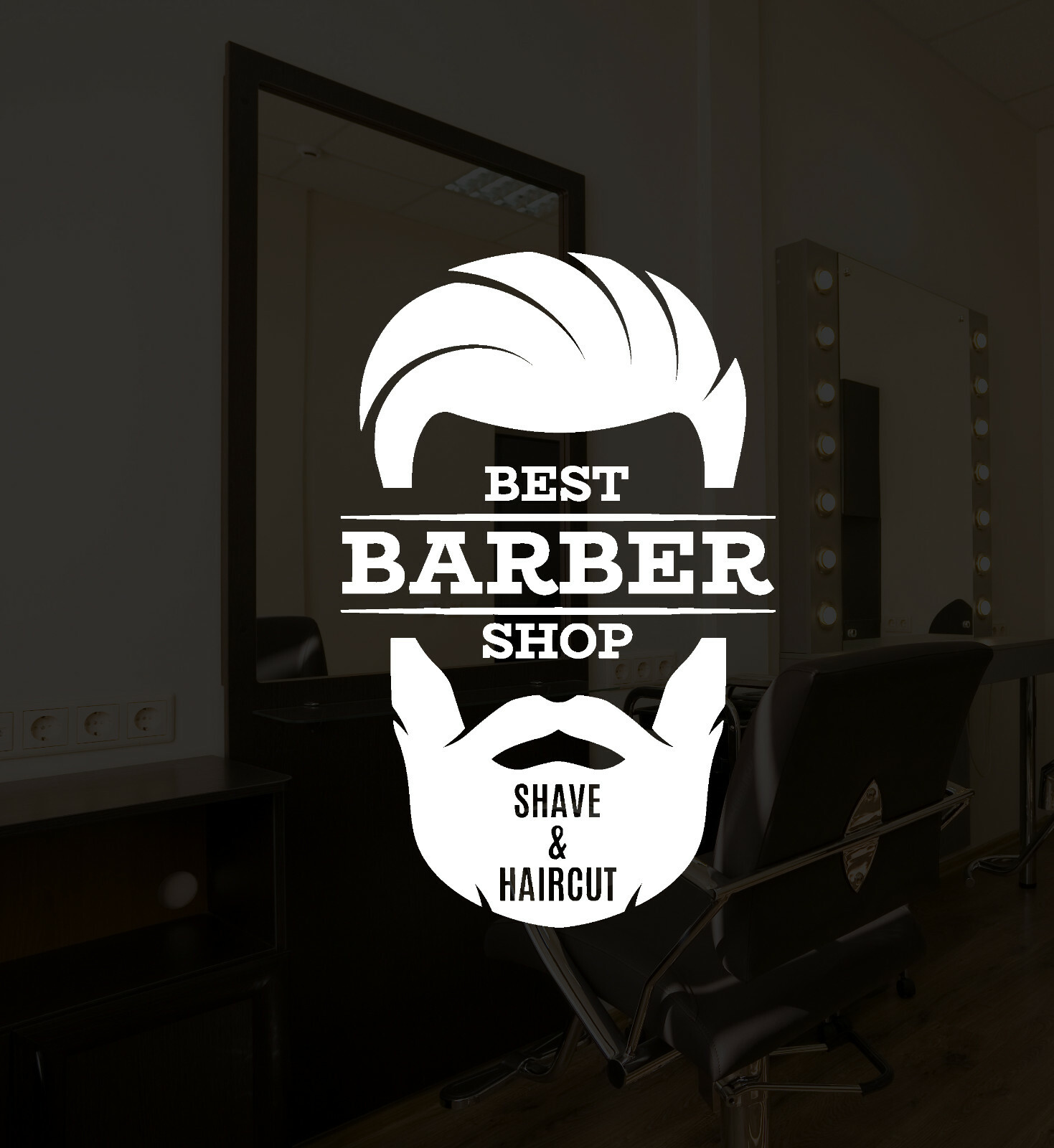 Vinyl Wall Decal Barber Shop Shave Haircut Hair Salon Logo Stickers Mural ig5279