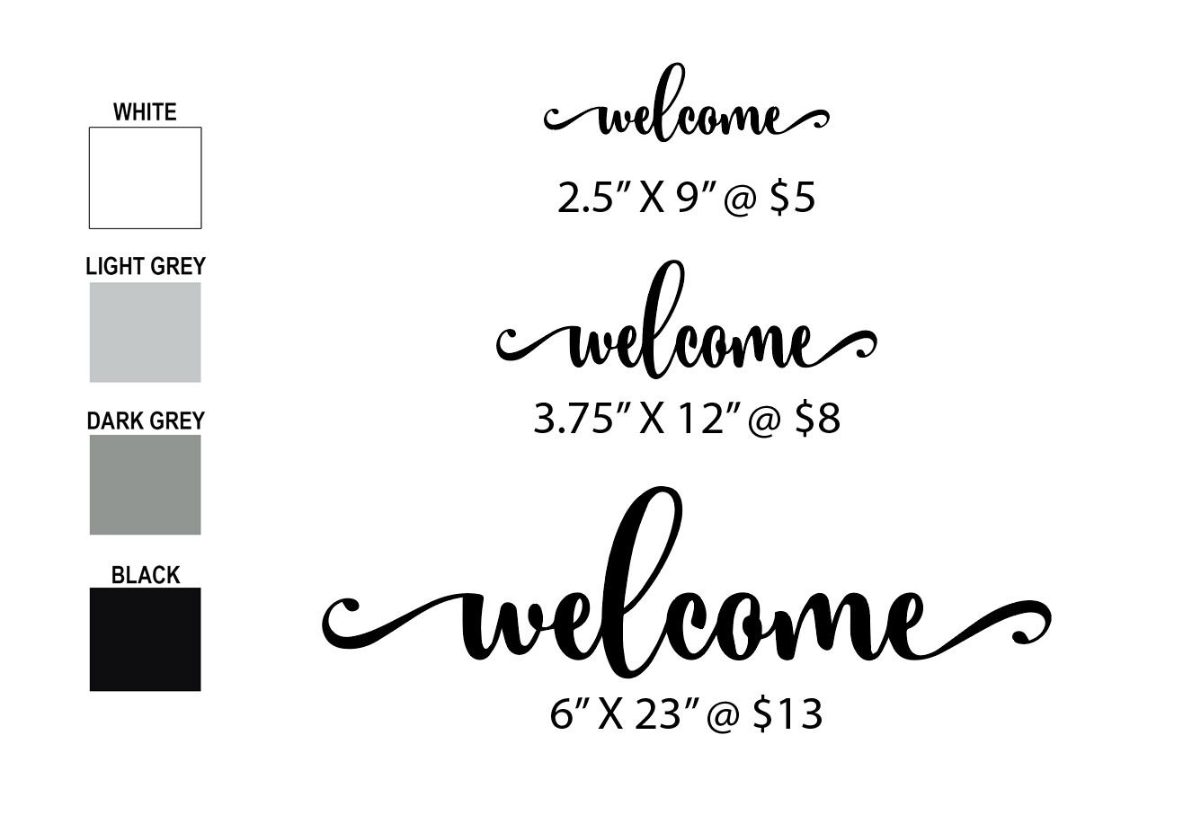Welcome Decal – FREE SHIPPING, Door Art, Welcome Sign, Wall Decal