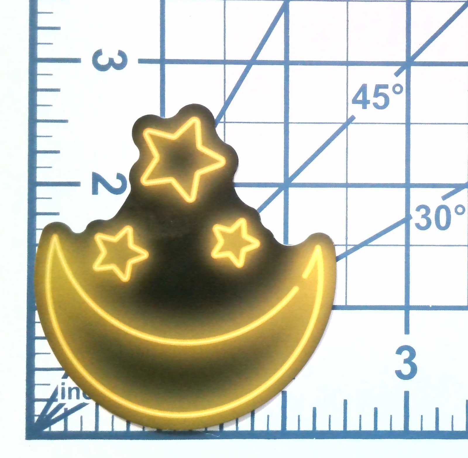 Neon Moon Stars Sticker Die Cut Vinyl Decal Celestial Night Sky Laptop Journal