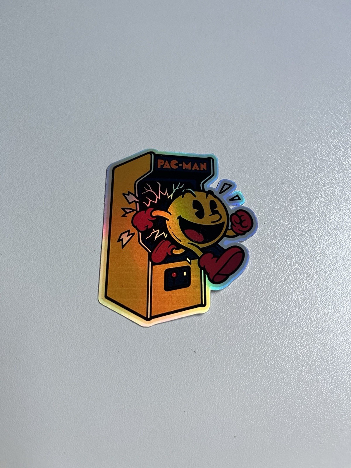 pac man Retro arcade machine 3inch Holographic Sticker