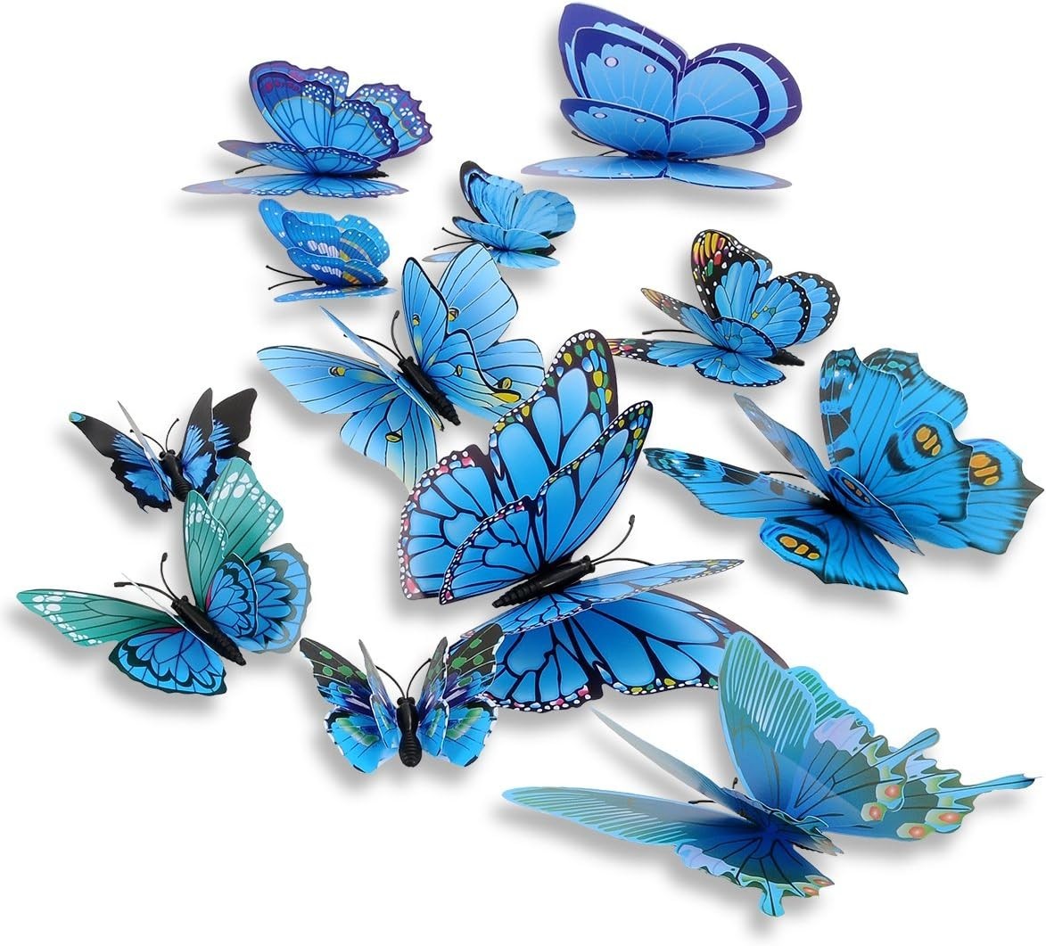 Self-Adhesive 12PCS 3D Pink Butterfly Wall Art – Perfect for Any Smooth Surface