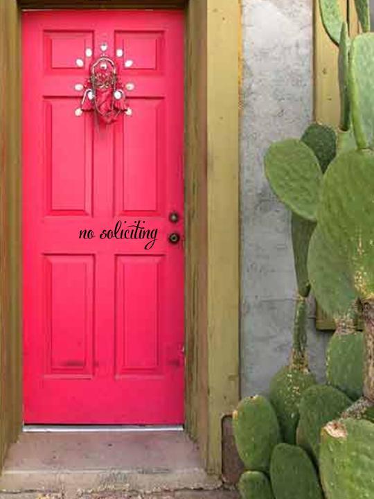 NO SOLICITING Door Entrance Wall Art Decal Words Lettering Decor Vinyl Sticker