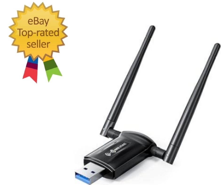 USB WiFi Adapter for Desktop PC – 1300Mbps Wi-Fi 5G 2.4G USB 3.0 Wireless Ada…