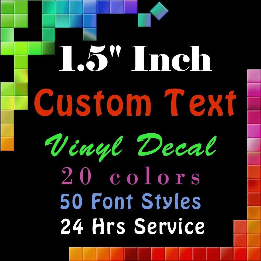 Custom Text Vinyl Lettering Sticker Decal Personalized Window Wall Business Car