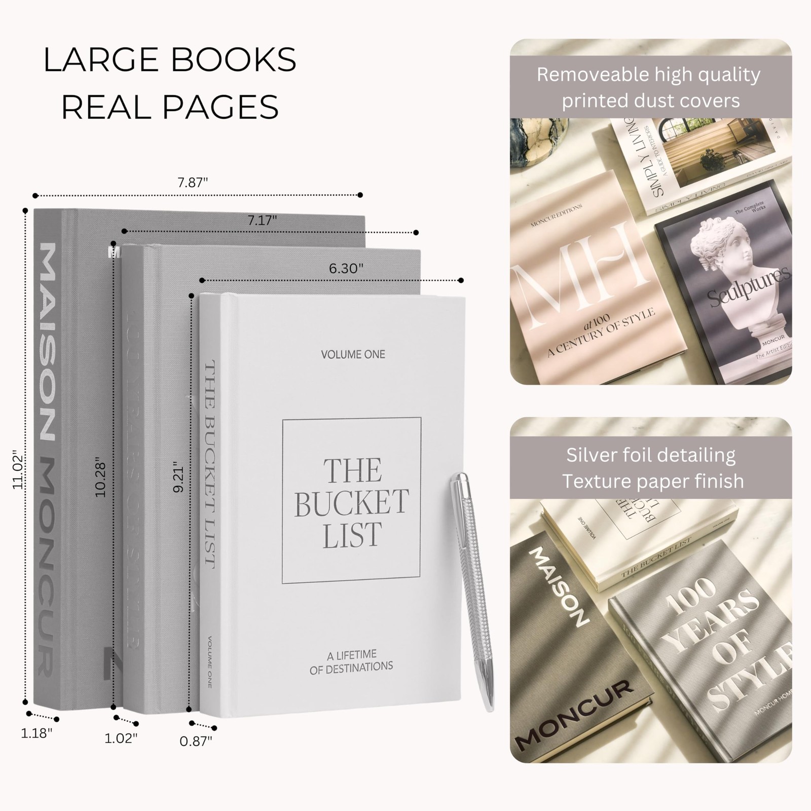 Decorative Coffee Table Books for Home Décor Accents Bookshelf Decor Mid Ce