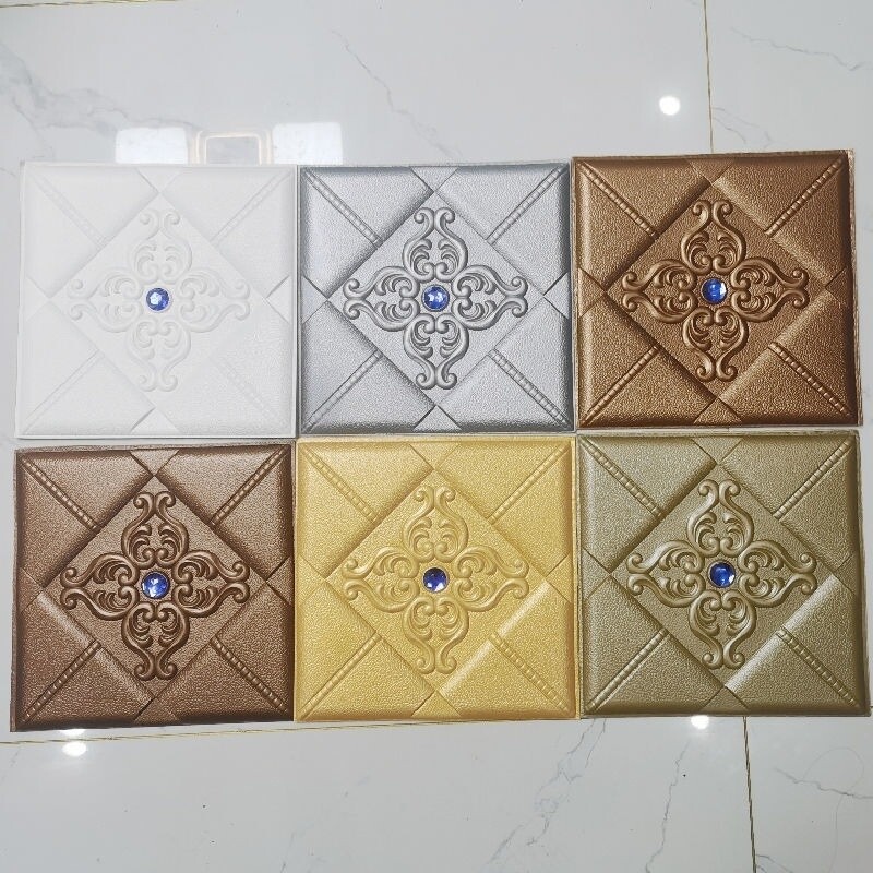 3D Embossed Wall Sticker Self-adhesive Wallpaper Beads Decal DIY Home Decor