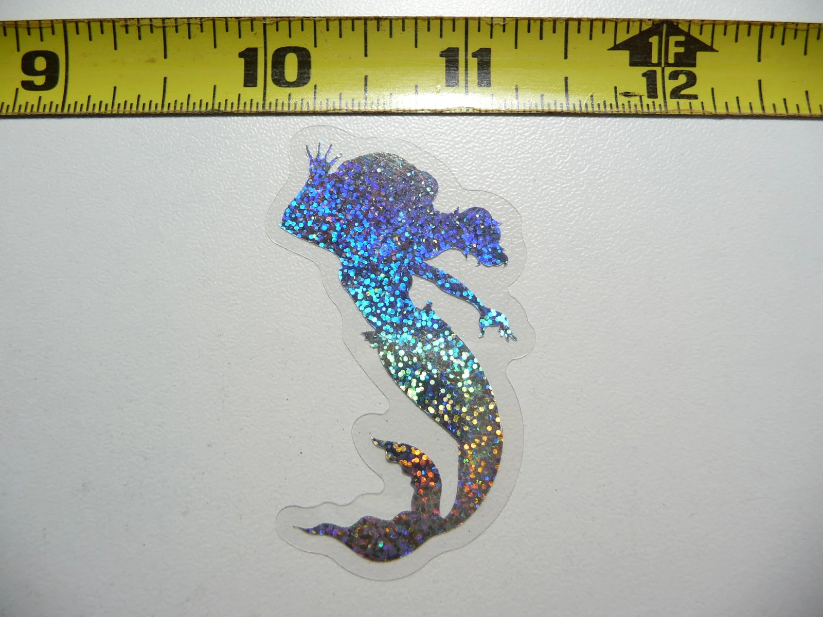 HOLOGRAPHIC WAVING MERMAID SMALL STICKER DECAL OCEAN SEA LIFE SPARKLE