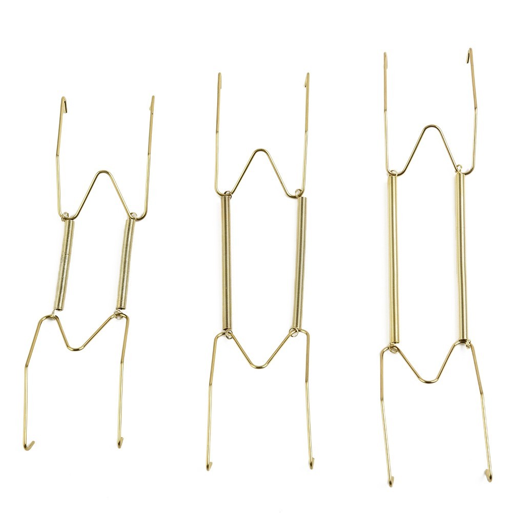5-Size Wall Display Invisible Dish Hangers Adjustable Plate Spring Holder Au New