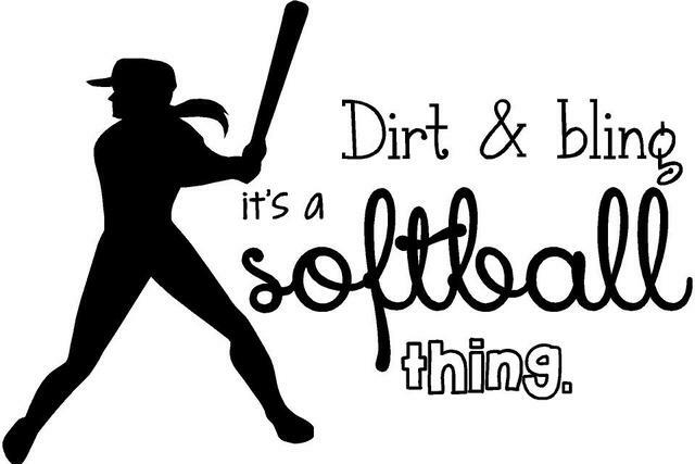 Softball Wall Lettering | Vinyl Girls Decal | Art Teen Sports Room Quotes 20×16