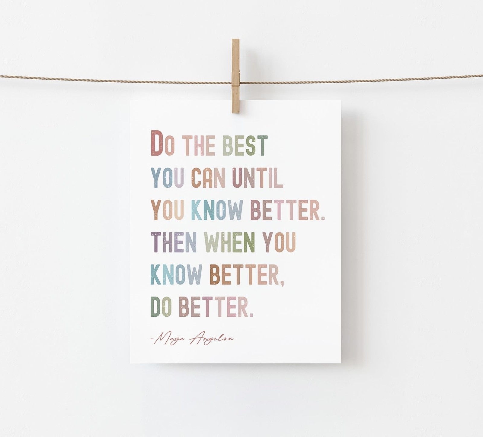 Motivational Wall Decor, Maya Quote for Kids, Affirmations Quote, Office Wall…