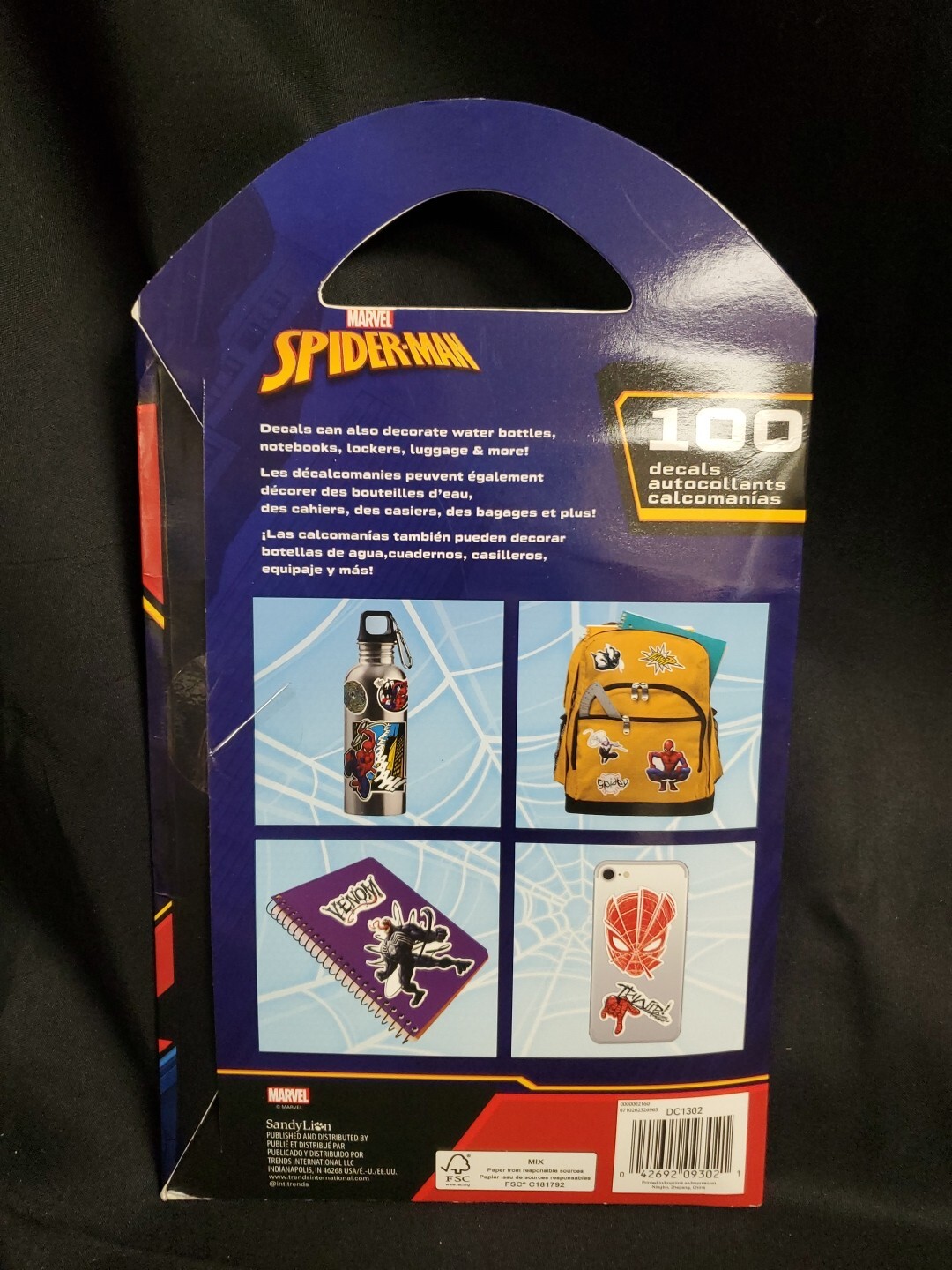 MARVEL SPIDERMAN Decal Variety Pack – 100 Repositionable Decals 8+ NEW Sealed
