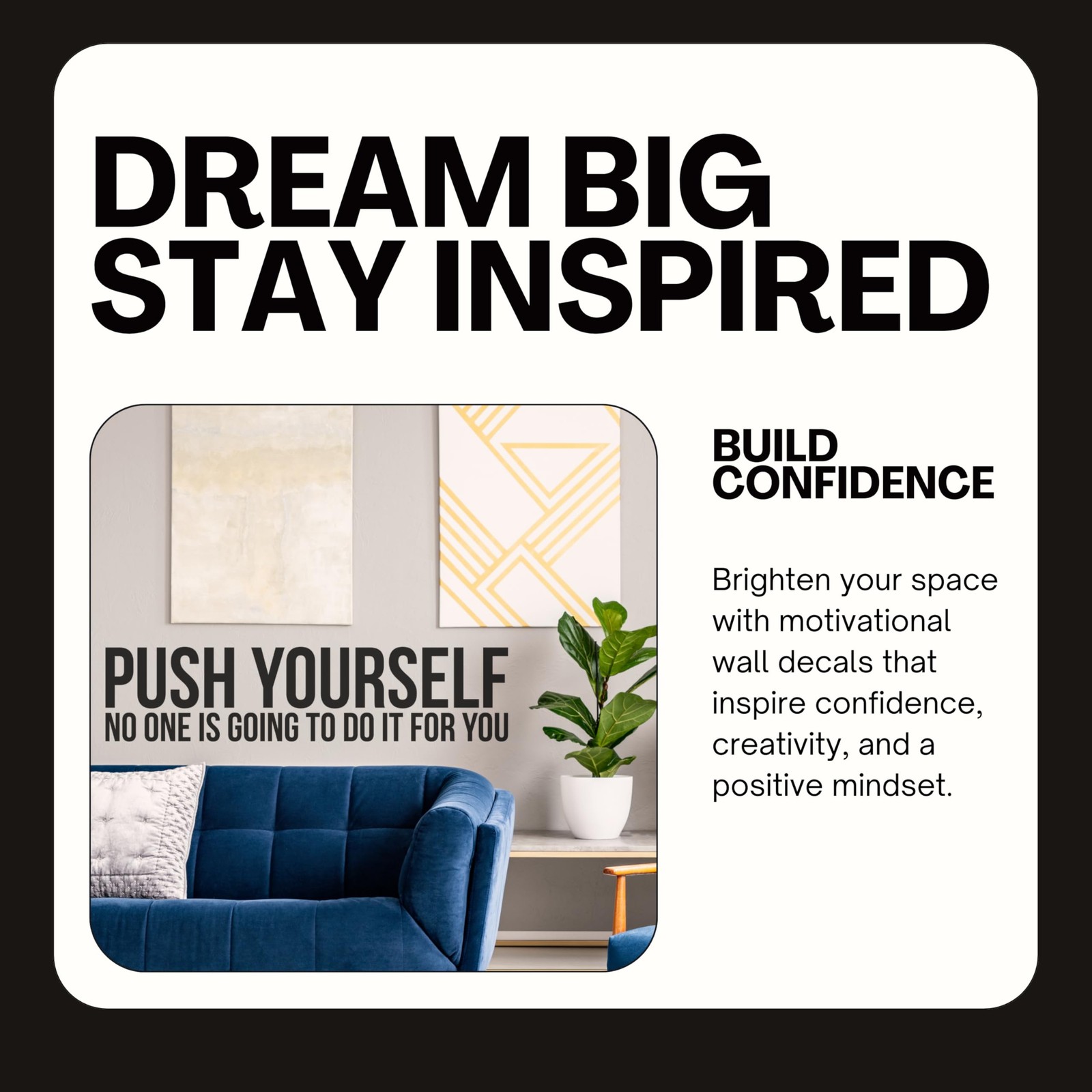 – Push Yourself – Motivational Wall Art Gym Wall Decor Decal Quote Sticker Ho…