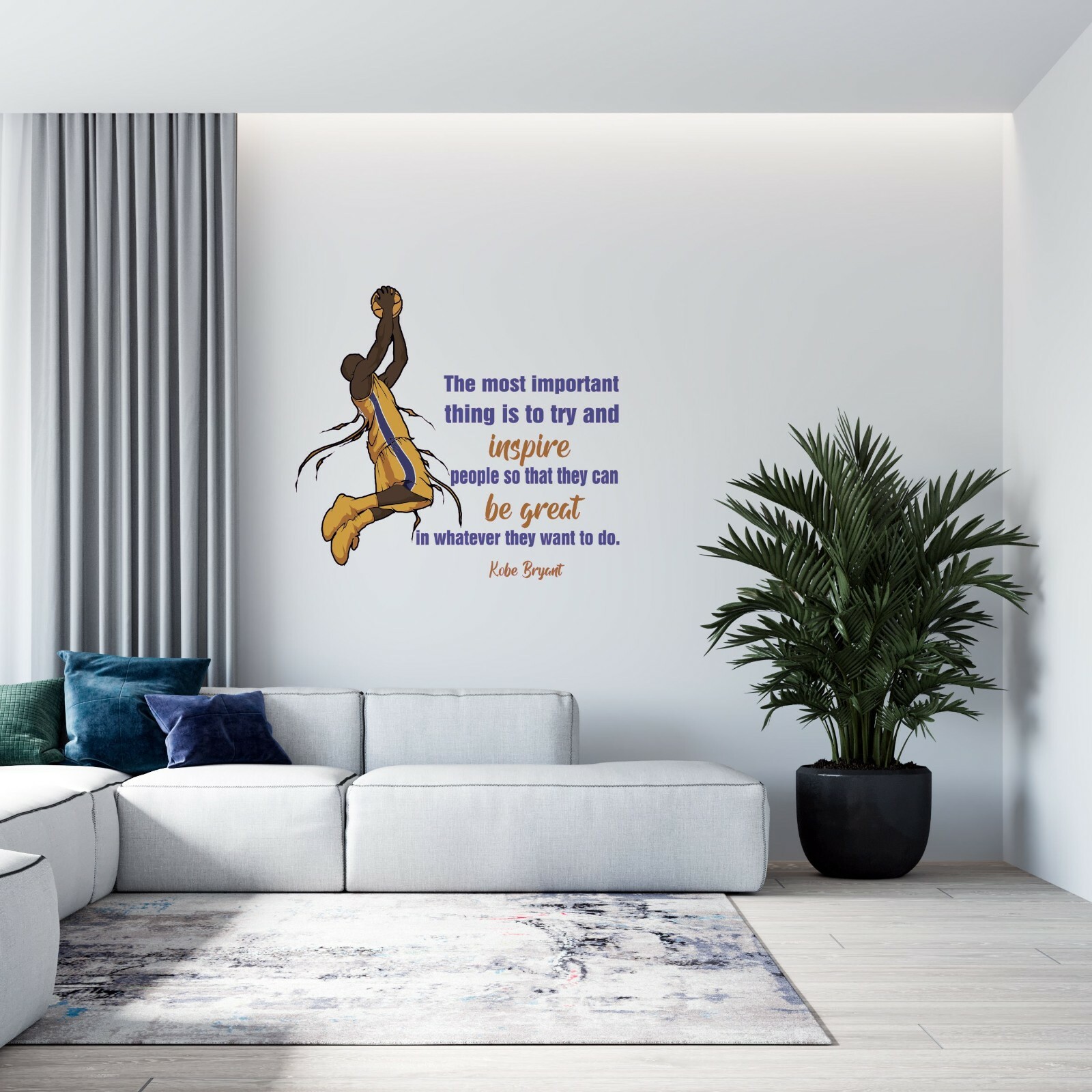 Bedroom Living Room Kobe Bryant Quotes Decor Design Black Mamba Home Wall Decal