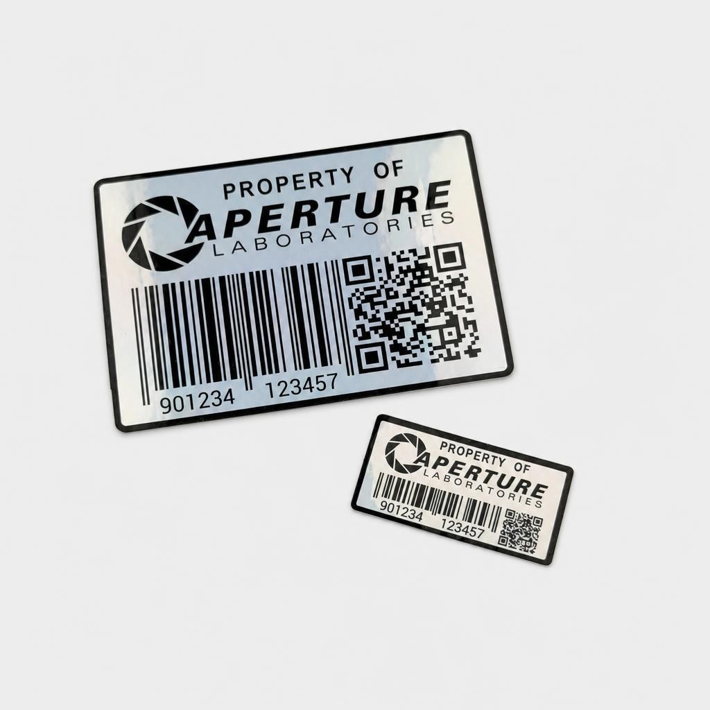 Aperture Science Historic Logo Stickers, Portal Game Historic Logos Decals