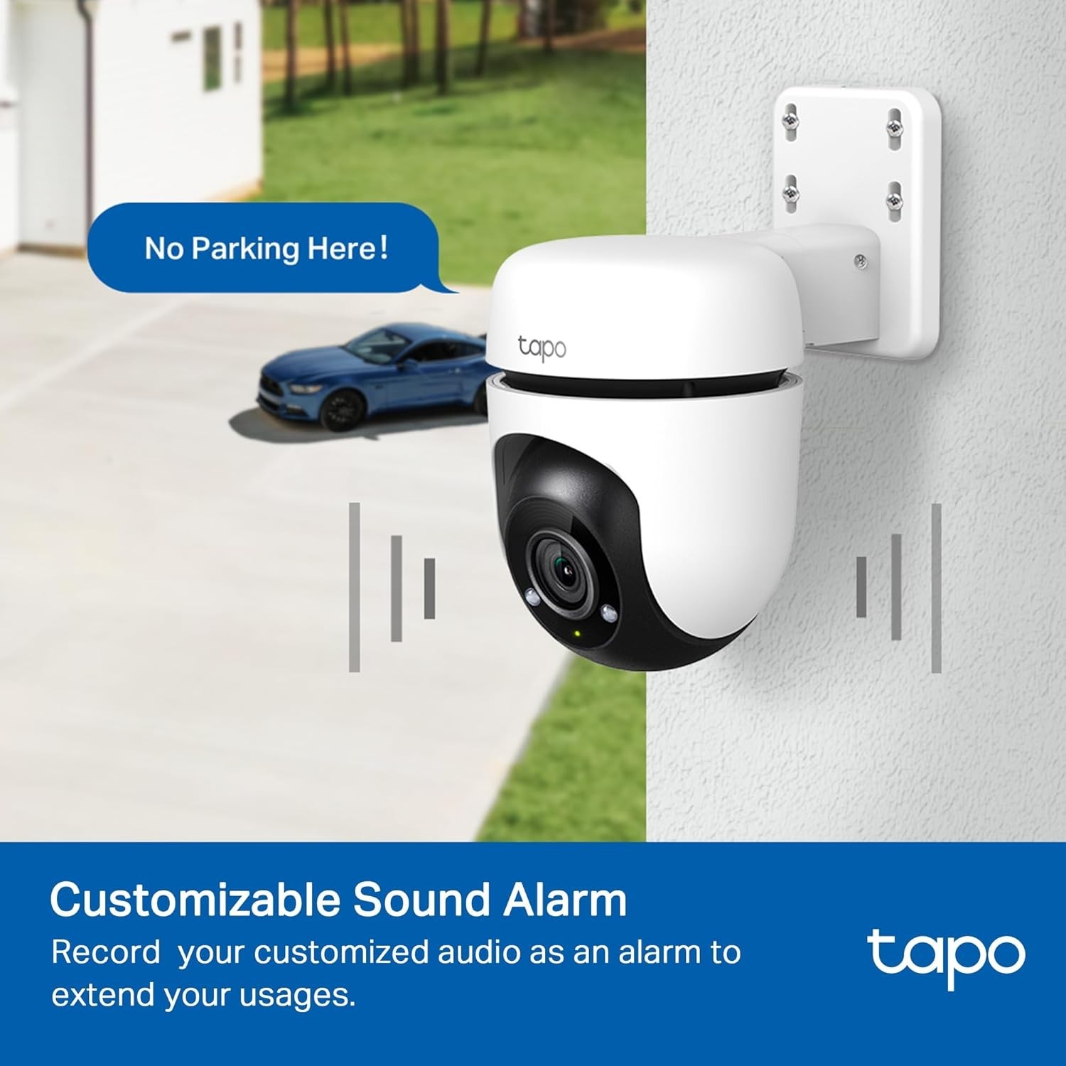Tapo 1080P Outdoor Wired Wi-Fi Camera 360° View Pan Tilt Motion Tracking C500