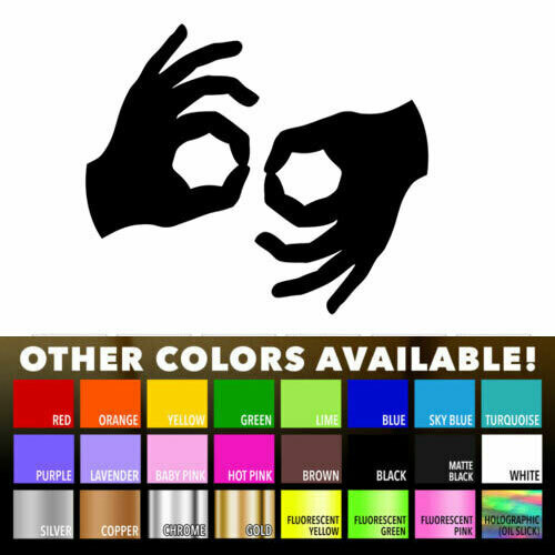 Interpreter Sign Language Waterproof Vinyl Decal Sticker for Door Windows Wall