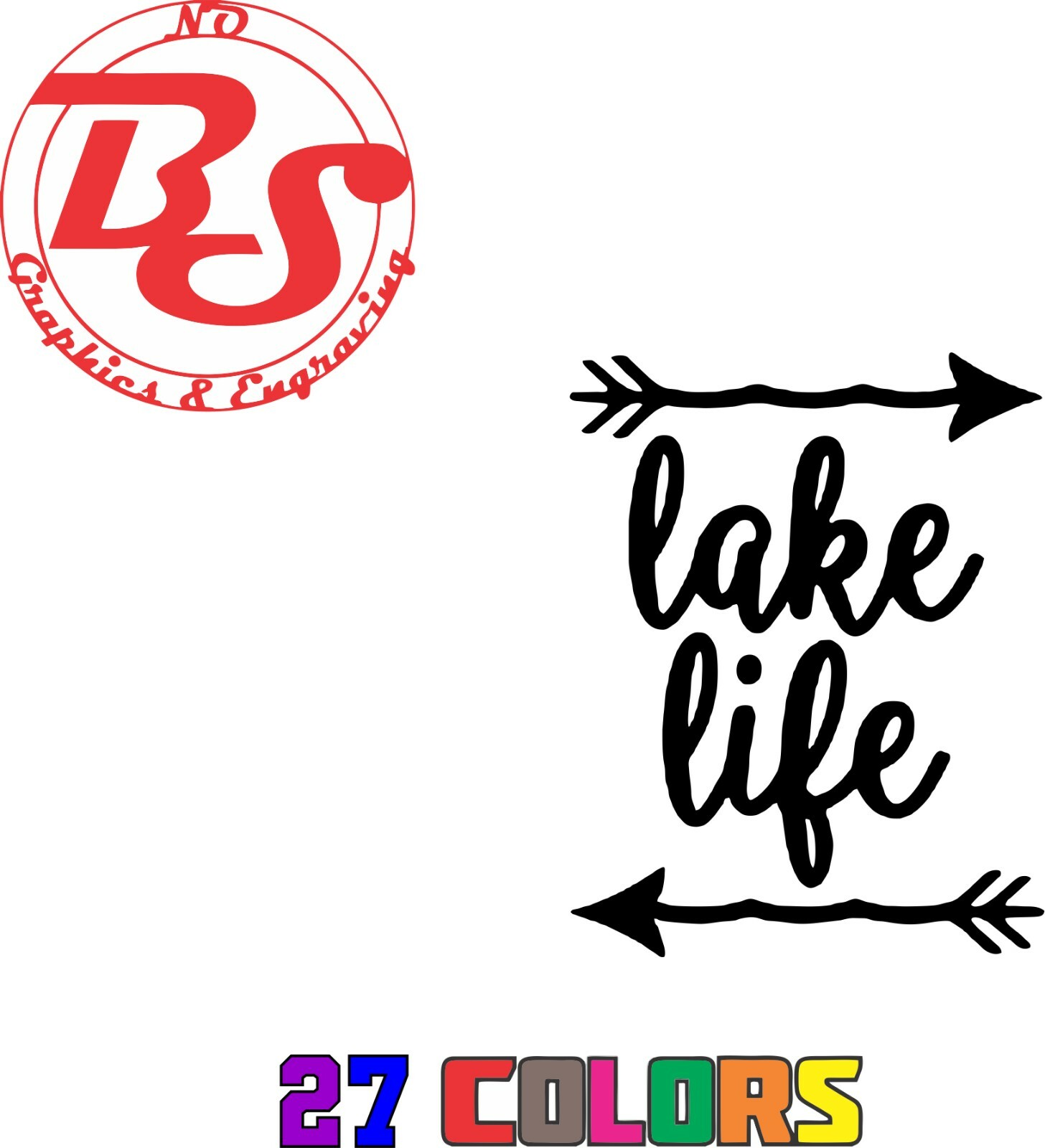 6" Lake Life Pontoon Vinyl Decal Party Boat Sticker Fishing Summer Fish Car noBS