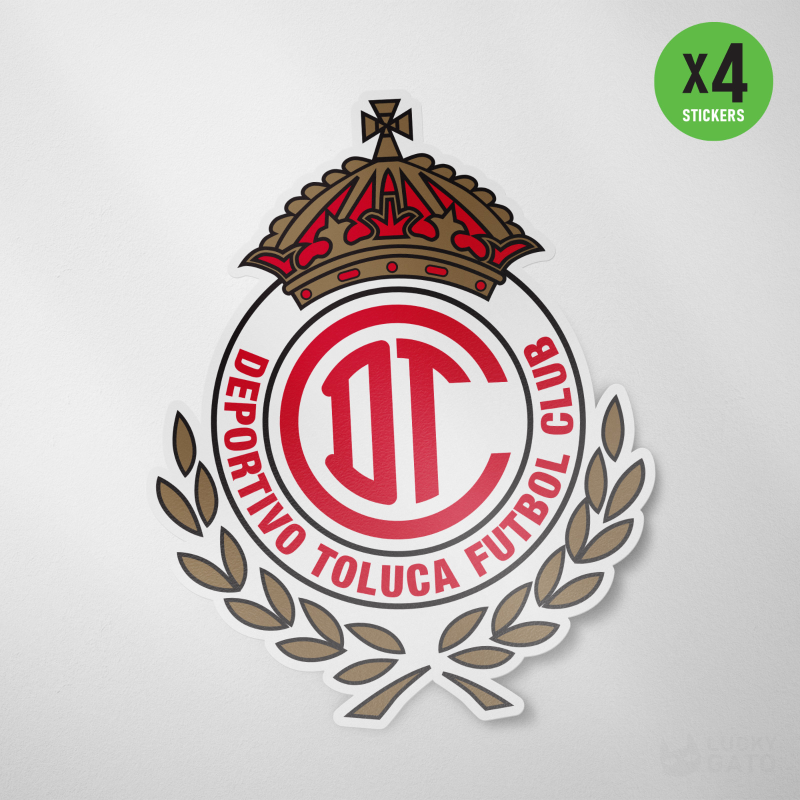 (4 Pack) Toluca Mexico Vinyl Sticker Decal Calcomania Diablos Rojos Liga MX