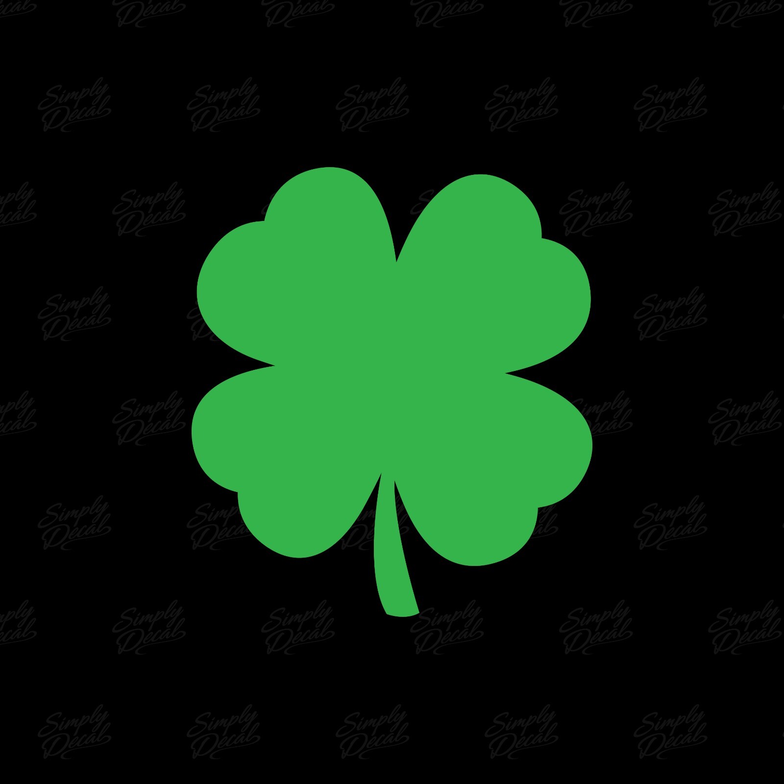 4 Leaf Clover Vinyl Decal – Shamrock Sticker, Lucky Decal, Irish Car Luck Decal