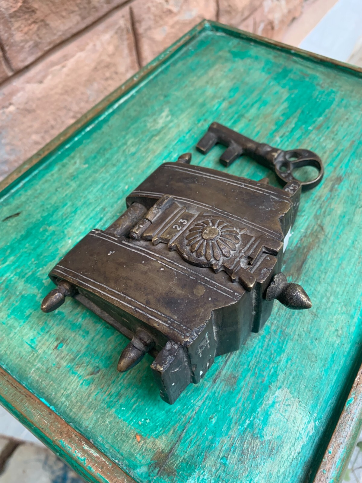 Brass Old Lock/Beautiful Hand Carved Door Lock/Safety Doors And Locks Brass Hard