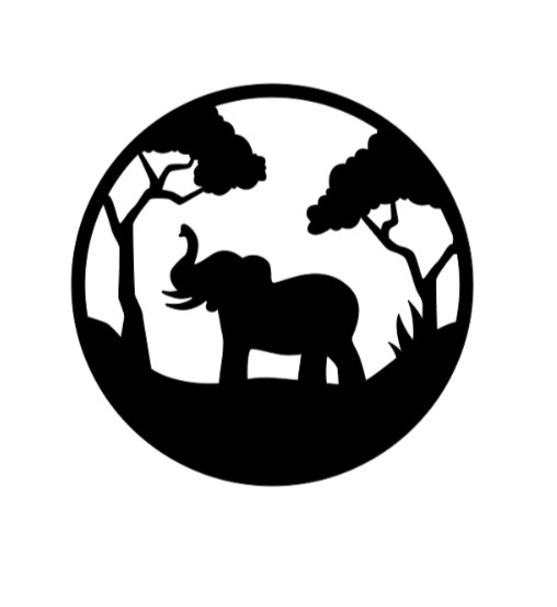 Safari Elephant Vinyl Decal Sticker Car Truck Window Laptop Water bottle