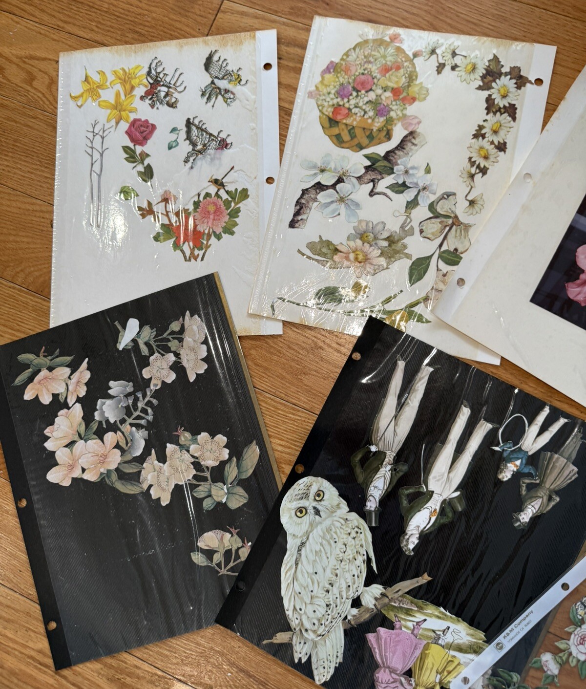 Decoupage Cutouts Vintage Floral Birds Animals People Vintage