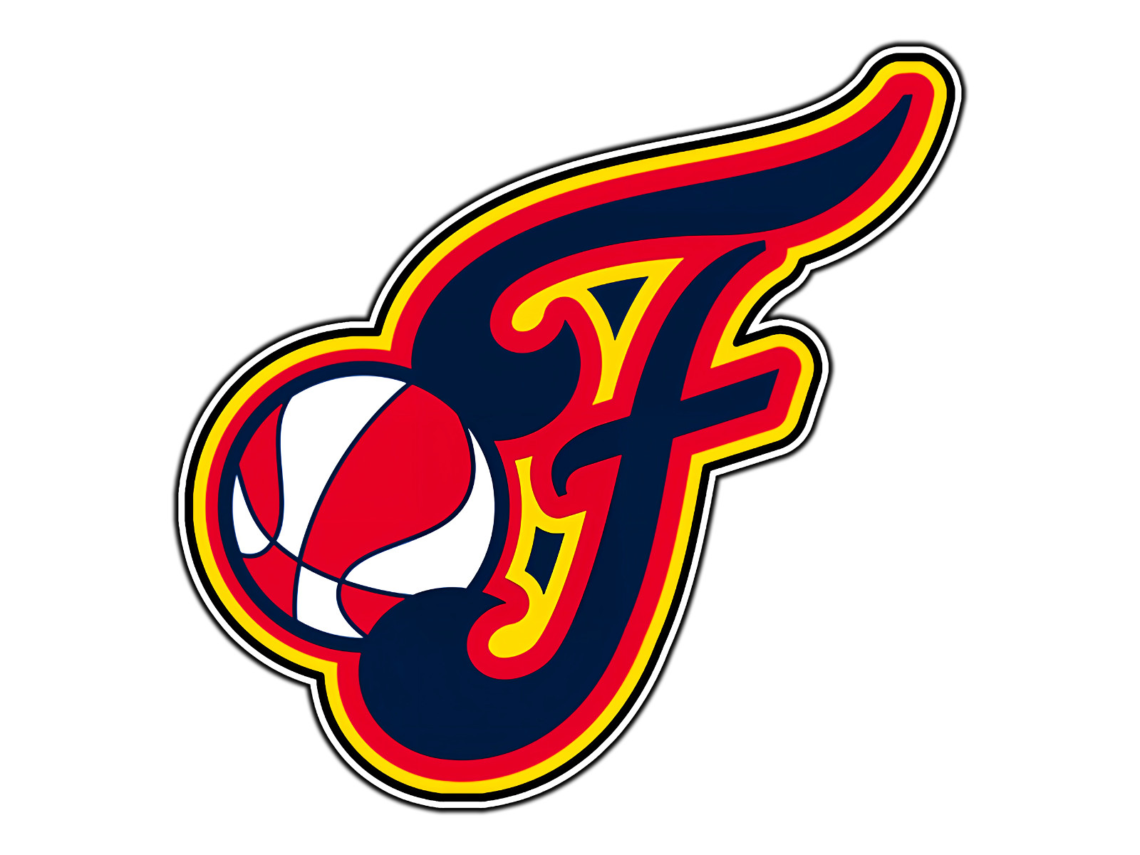 #080 Indiana Fever Logo WNBA Waterproof Vinyl Sticker Decal Die-Cut