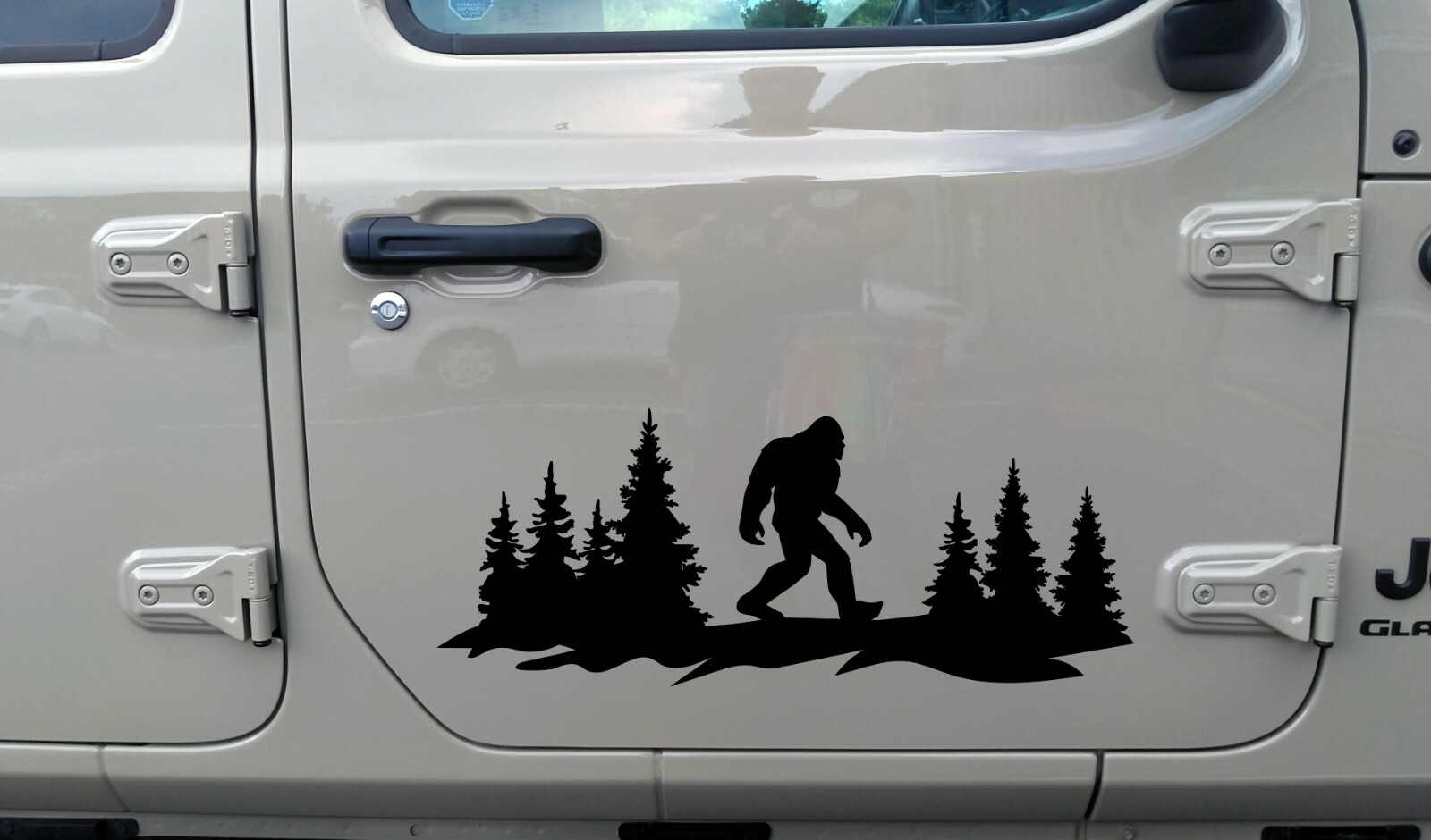 Bigfoot Forest Scene V2 – Sasquatch PNW RV Camper Graphics – Die Cut Sticker