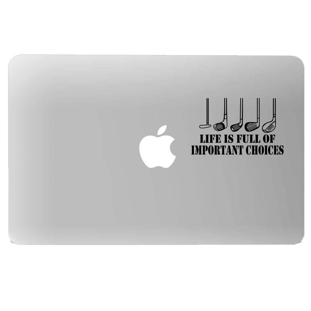 Funny Golf Life is Full of Important Choices Decal Sticker Car Home Wall Window