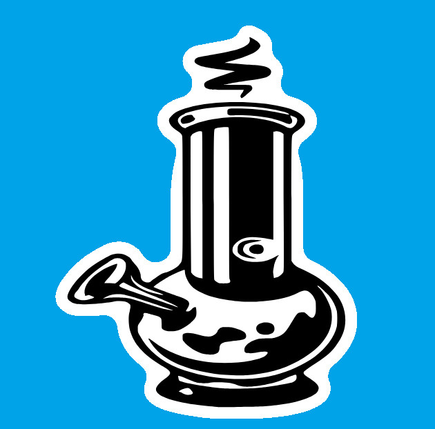 Black Bong Weed UV Safe Vinyl Sticker 420 Blaze It Weed Cannabis Joint Marijuana