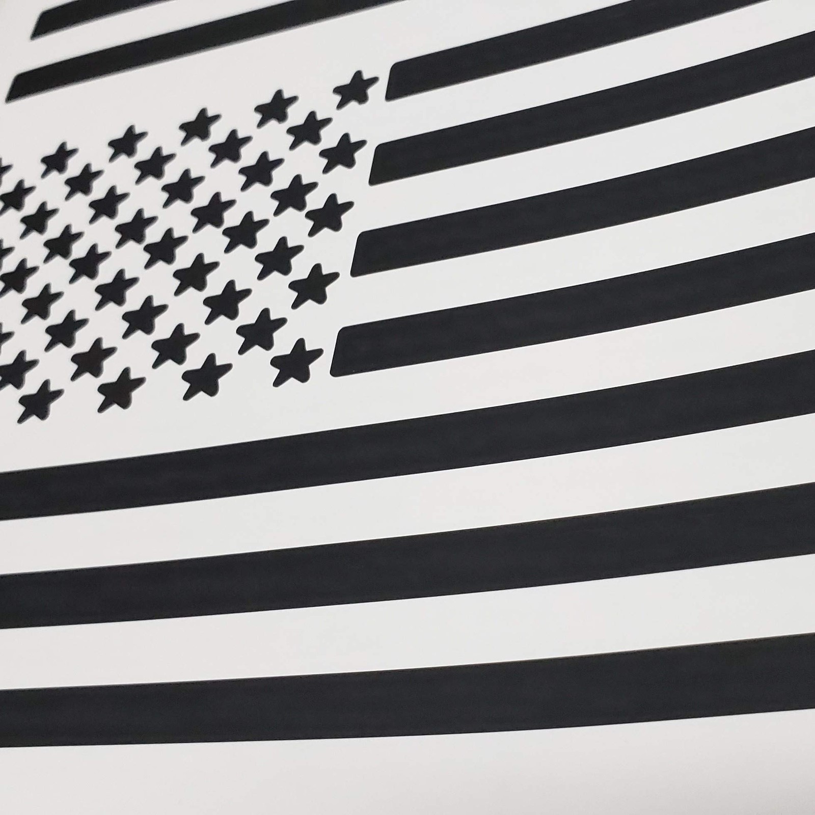 Az Auto Graphics USA American Flag Decal (4" x 7", Matte 4" x Black